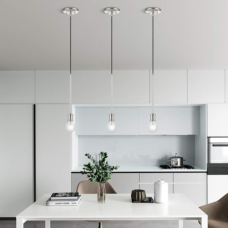 Image 7 Lansdale 1 Light Brushed Nickel Single Pendant more views