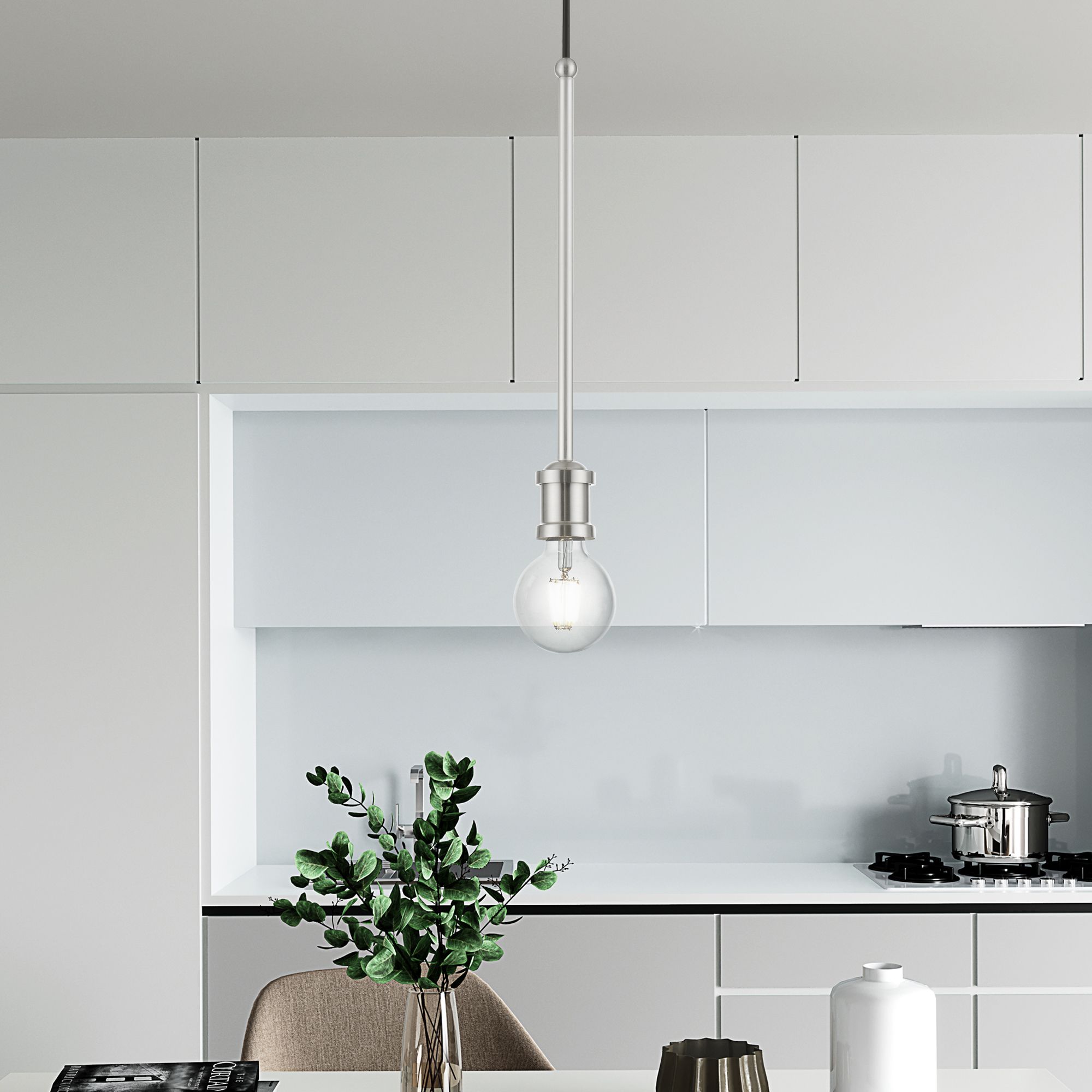 Lansdale 1 Light Brushed Nickel Single Pendant