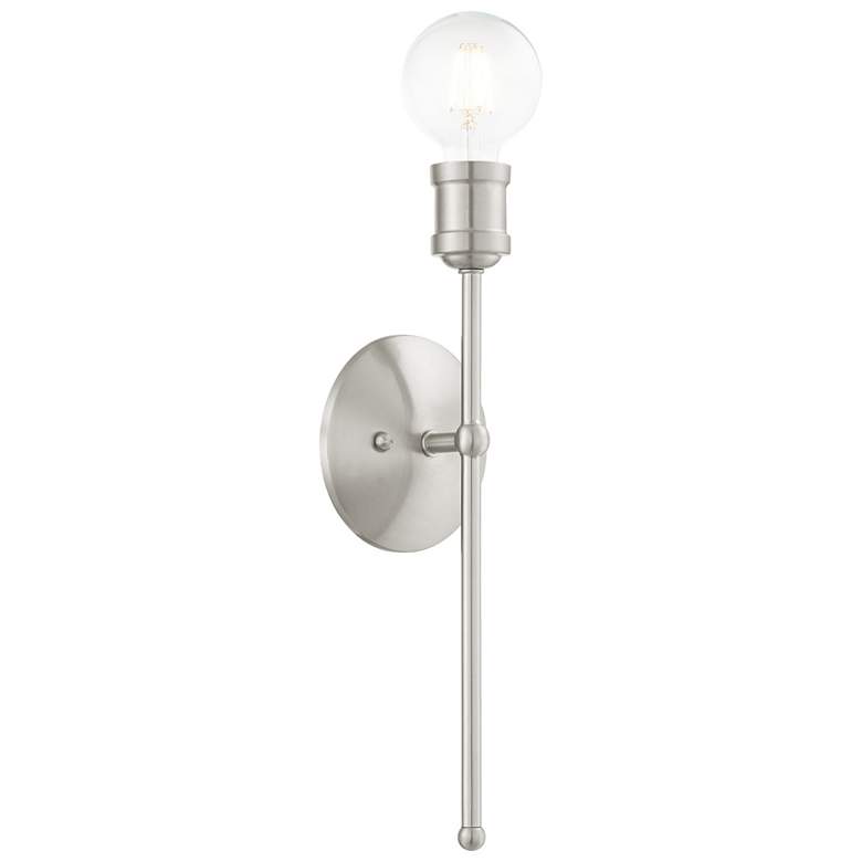Image 1 Lansdale 1 Light Brushed Nickel Wall Sconce