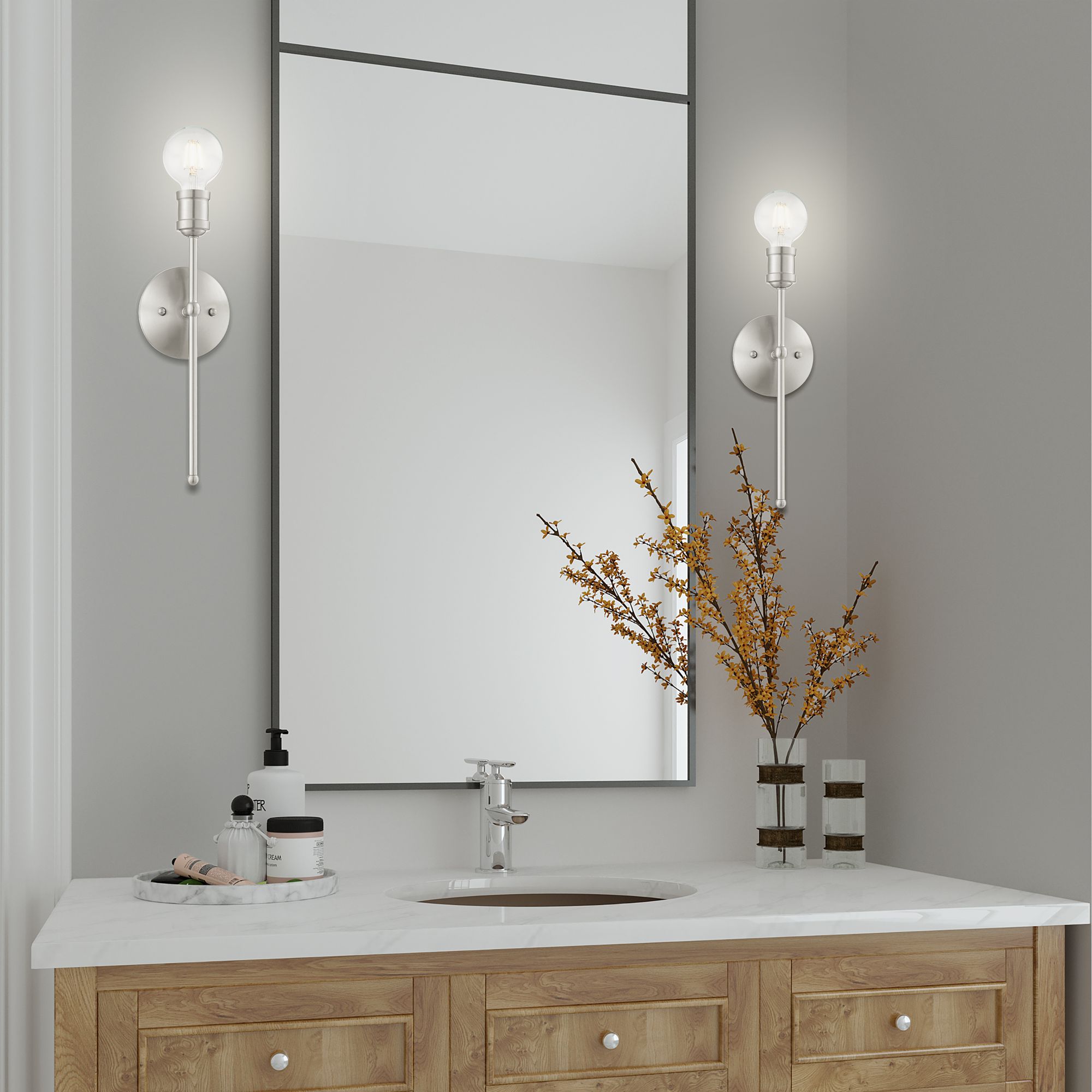 Lansdale 1 Light Brushed Nickel Wall Sconce