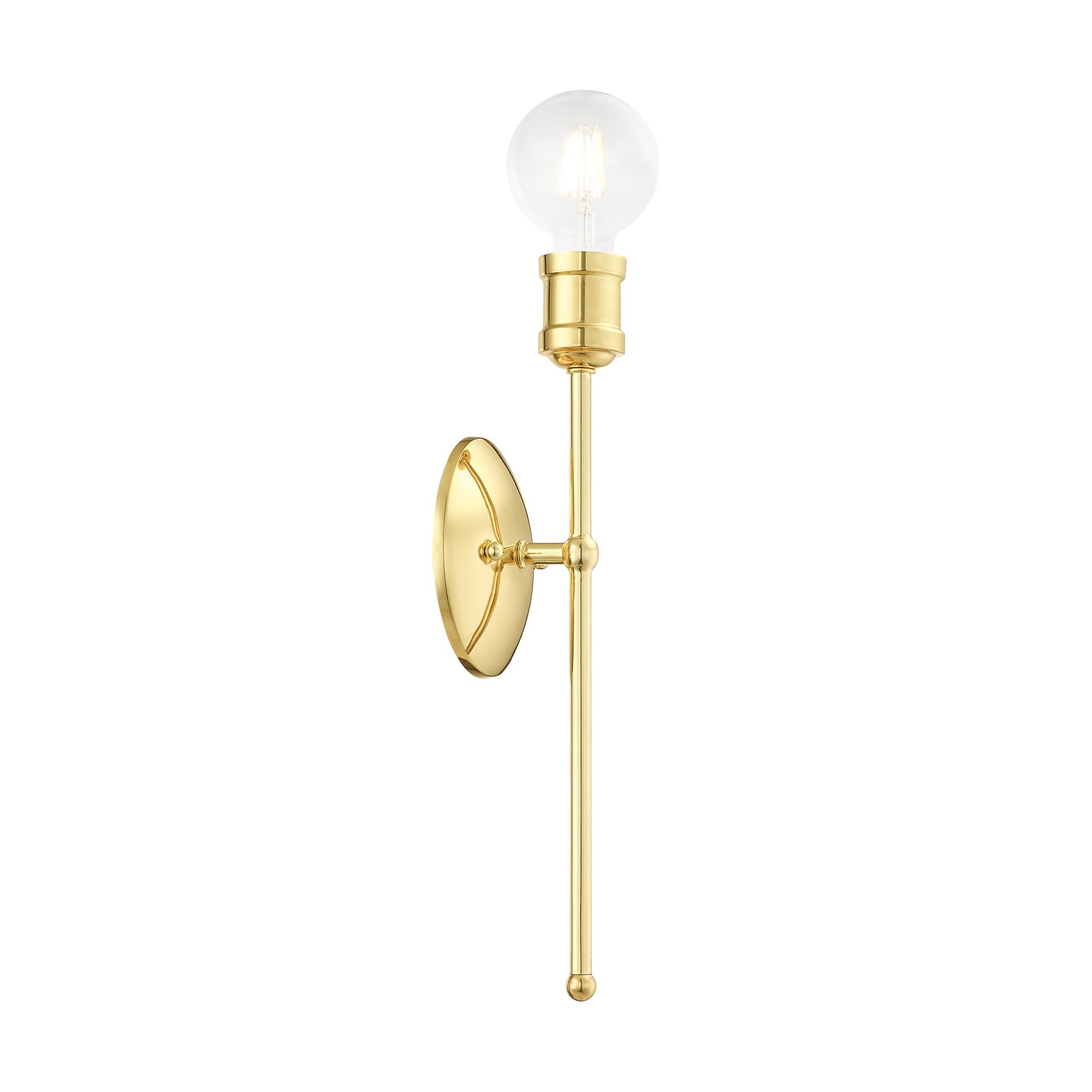 Lansdale 1 Light Polished Brass Wall Sconce