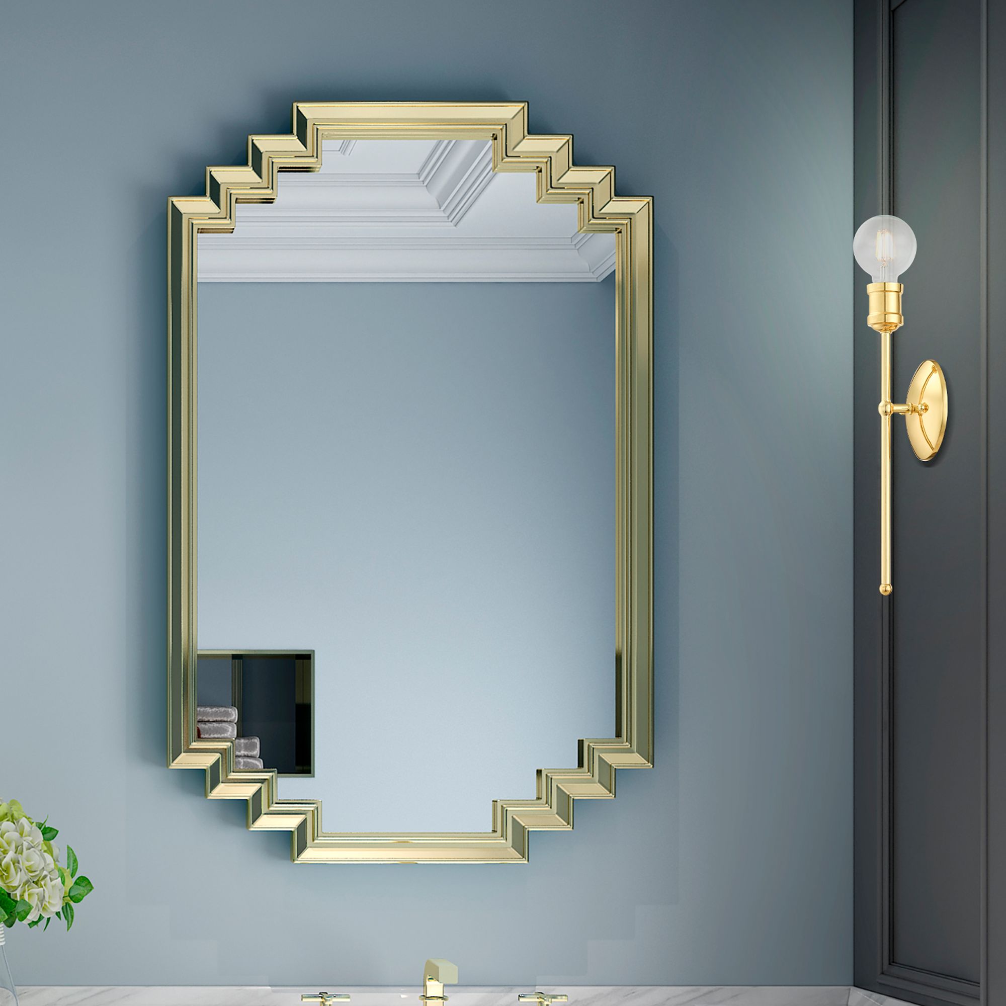 Lansdale 1 Light Polished Brass Wall Sconce