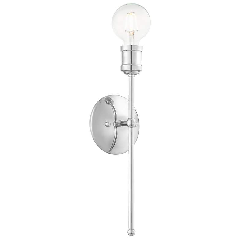Image 1 Lansdale 1 Light Polished Chrome Wall Sconce