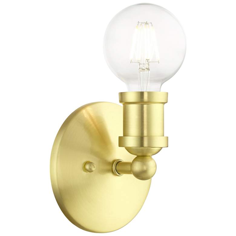Image 1 Lansdale 1 Light Satin Brass ADA Single Vanity Sconce