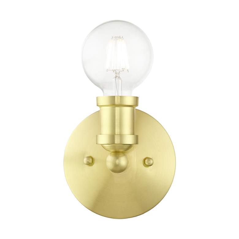 Image 4 Lansdale 1 Light Satin Brass ADA Single Vanity Sconce more views