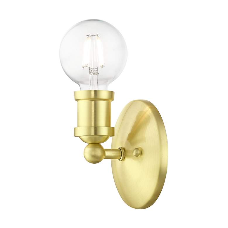 Image 7 Lansdale 1 Light Satin Brass ADA Single Vanity Sconce more views