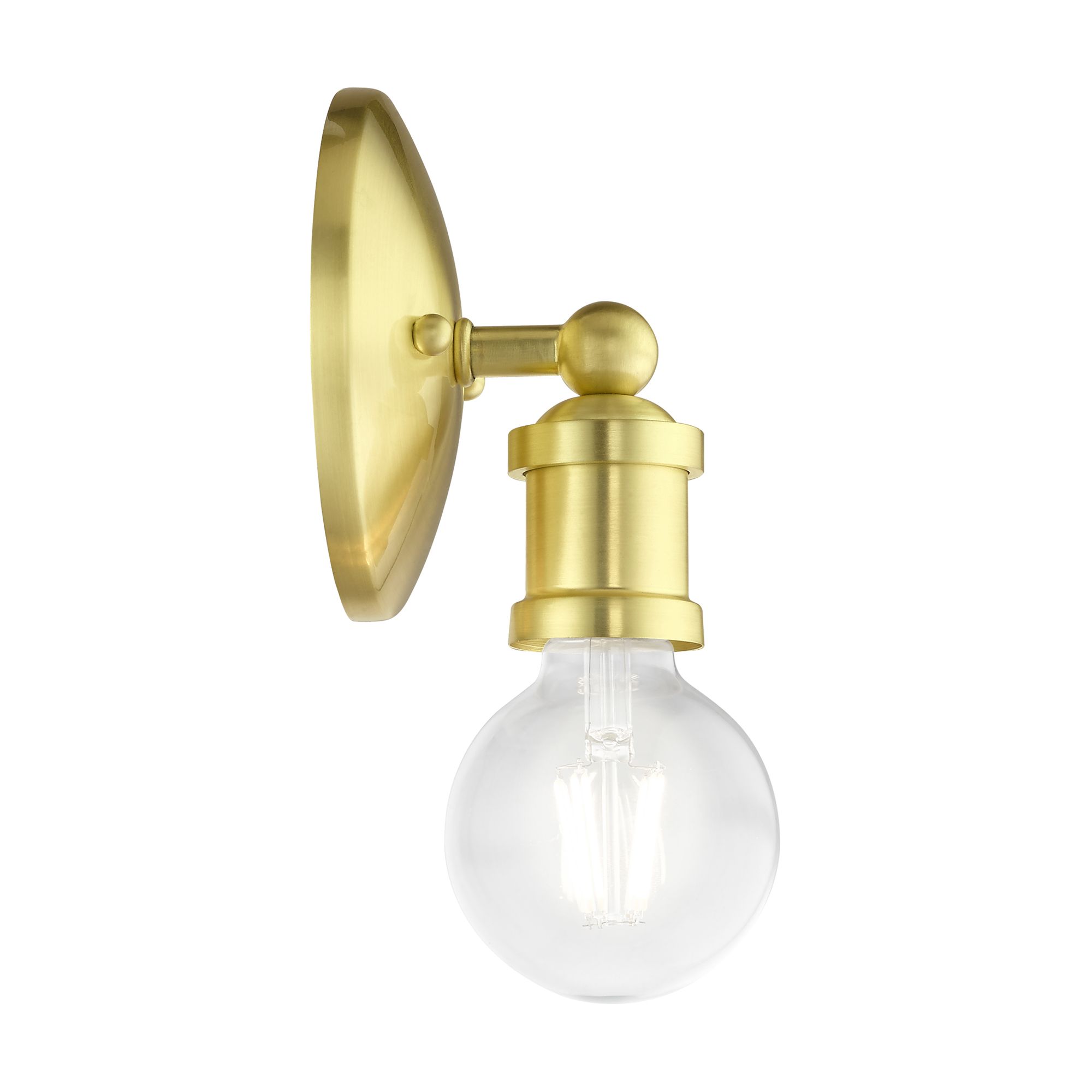 Lansdale 1 Light Satin Brass ADA Single Vanity Sconce