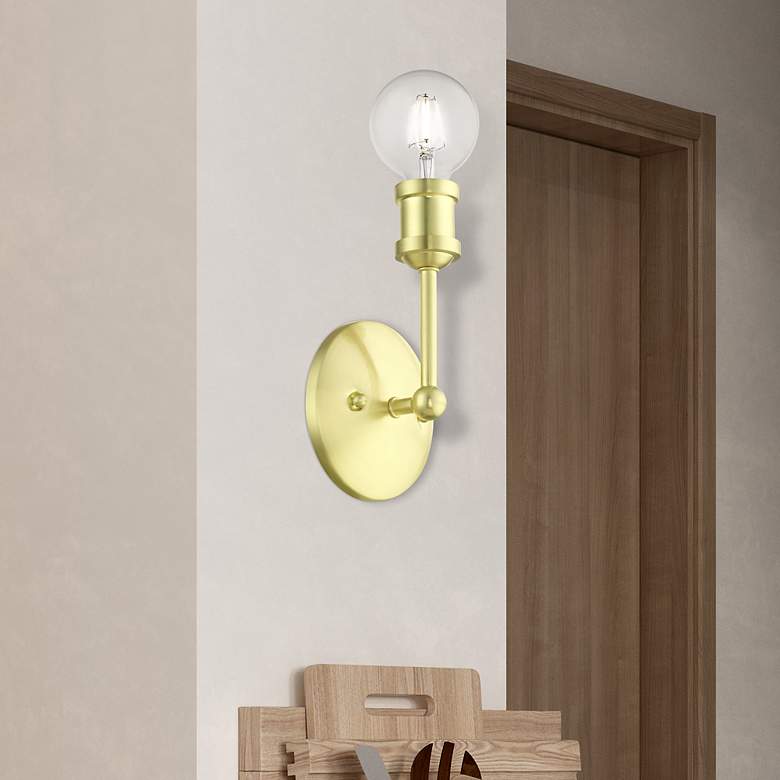 Image 1 Lansdale 1 Light Satin Brass ADA Vanity Sconce