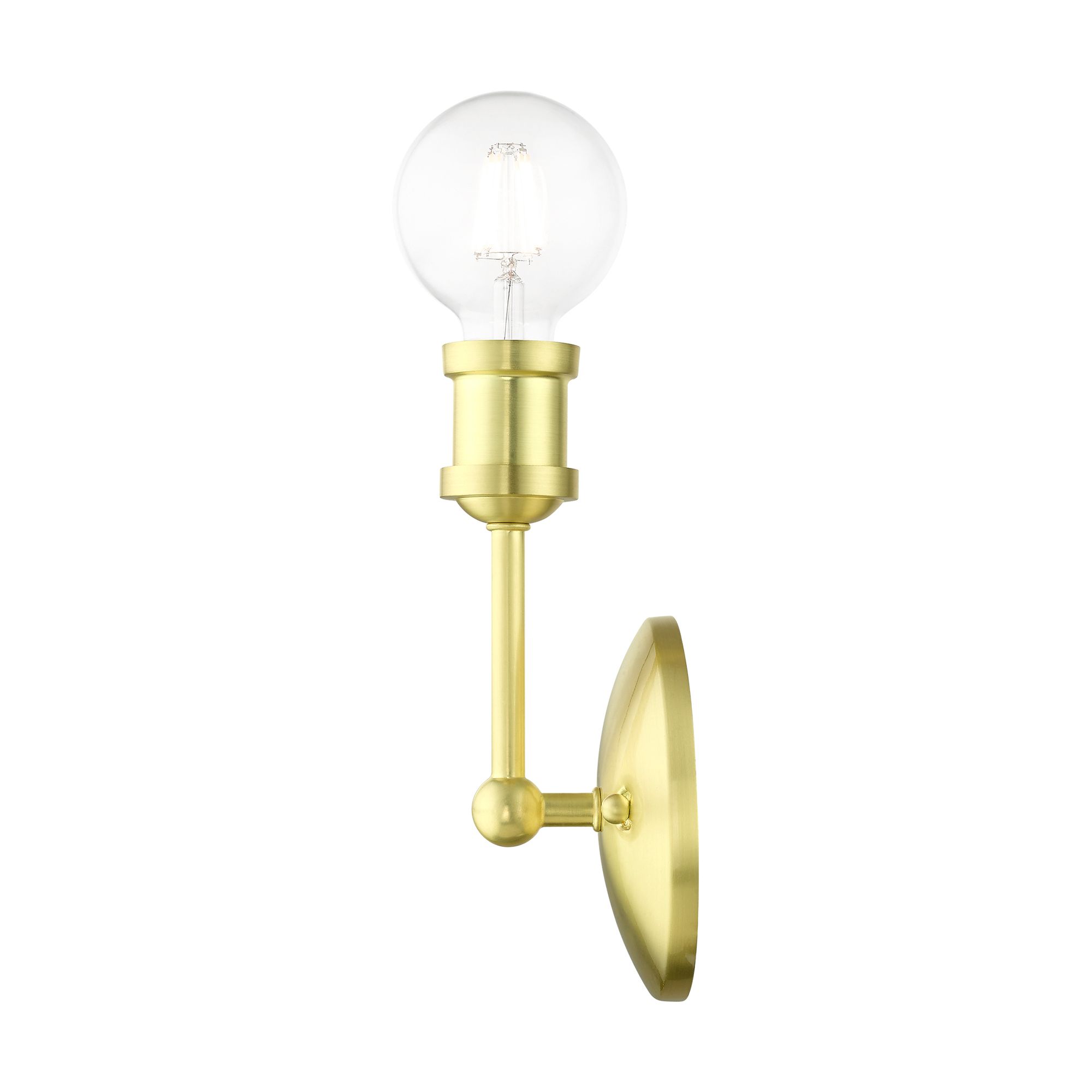 Lansdale 1 Light Satin Brass ADA Vanity Sconce