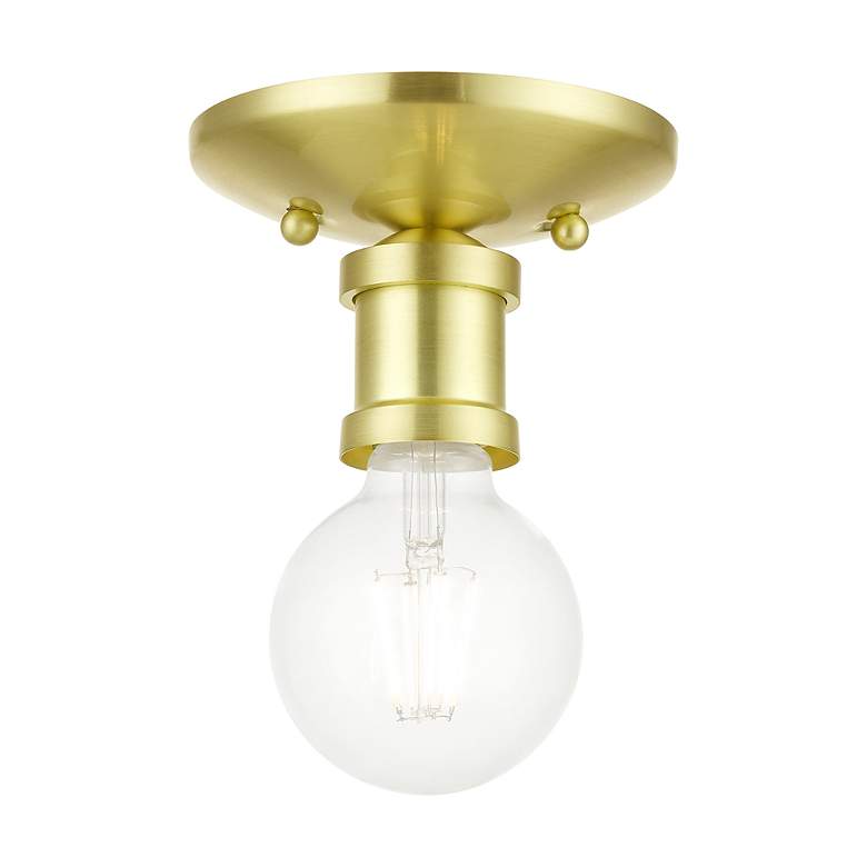 Image 4 Lansdale 1 Light Satin Brass Single Flush Mount more views