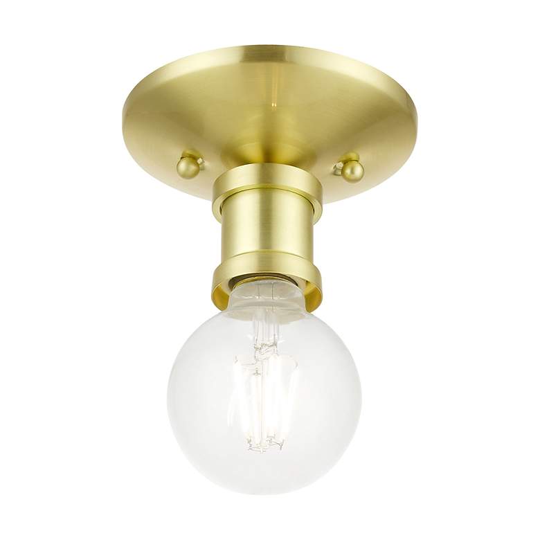 Image 6 Lansdale 1 Light Satin Brass Single Flush Mount more views
