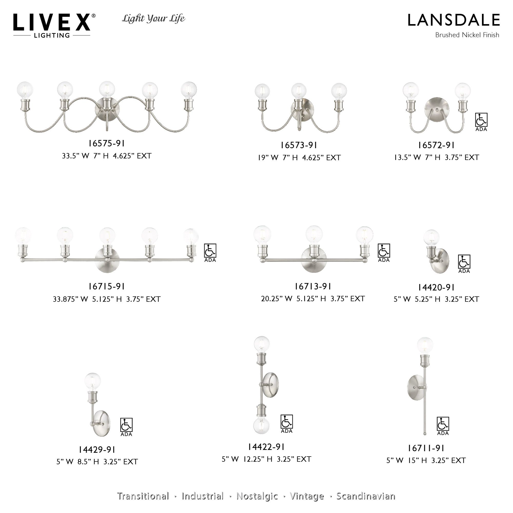 Lansdale 1 Light Satin Brass Single Flush Mount