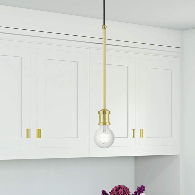 Image 1 Lansdale 1 Light Satin Brass Single Pendant