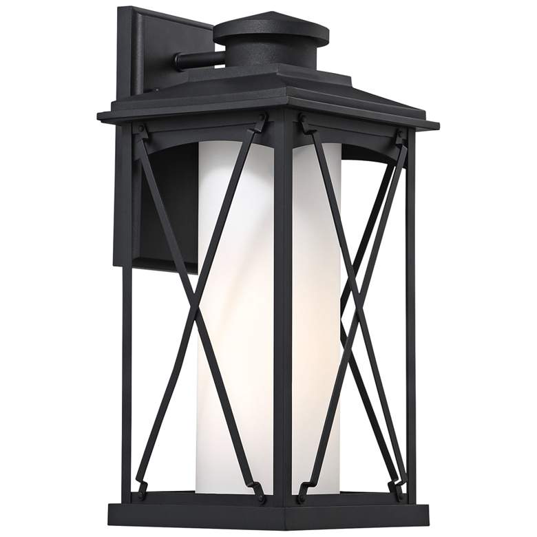 Image 1 Lansdale 18 inch High Matte Black Outdoor Wall Light