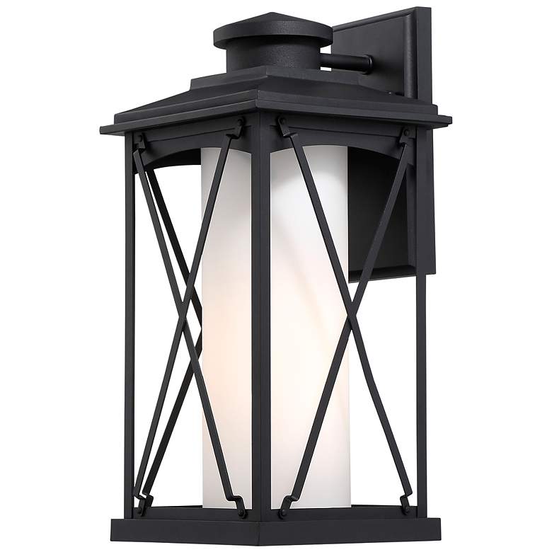 Image 1 Lansdale 18" High Matte Black Outdoor Wall Light