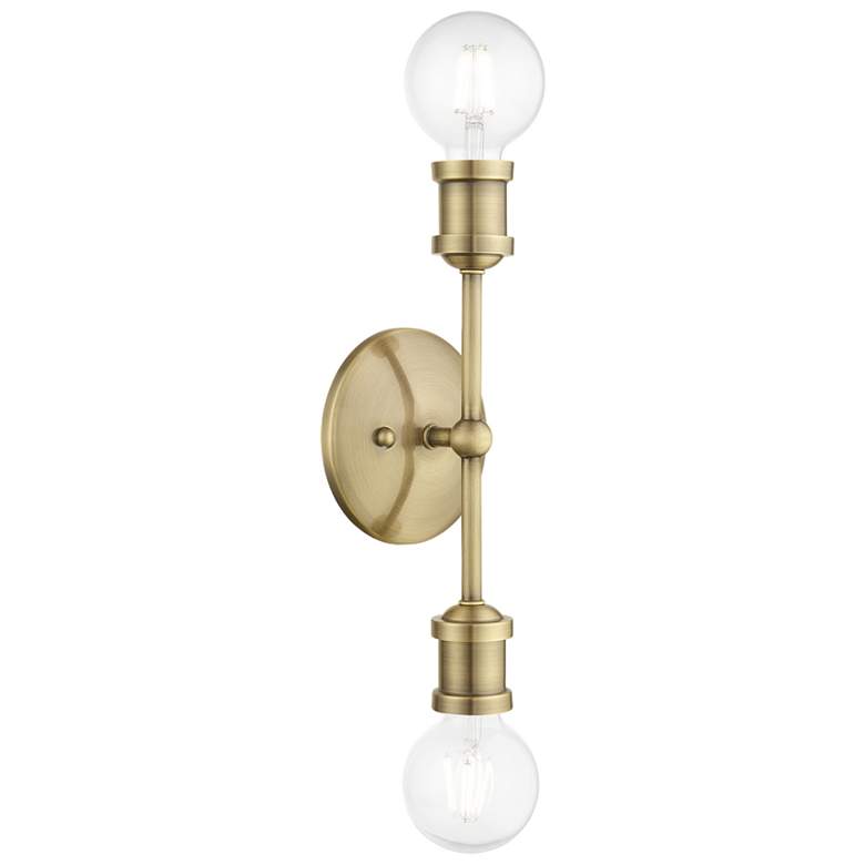 Image 1 Lansdale 2 Light Antique Brass ADA Vanity Sconce