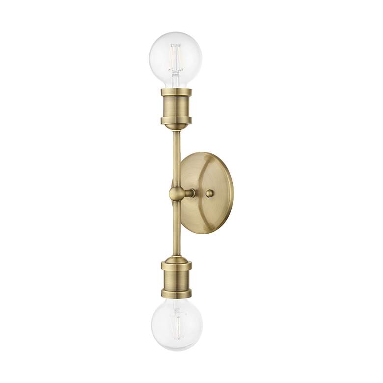 Image 3 Lansdale 2 Light Antique Brass ADA Vanity Sconce more views