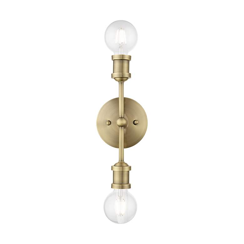 Image 5 Lansdale 2 Light Antique Brass ADA Vanity Sconce more views