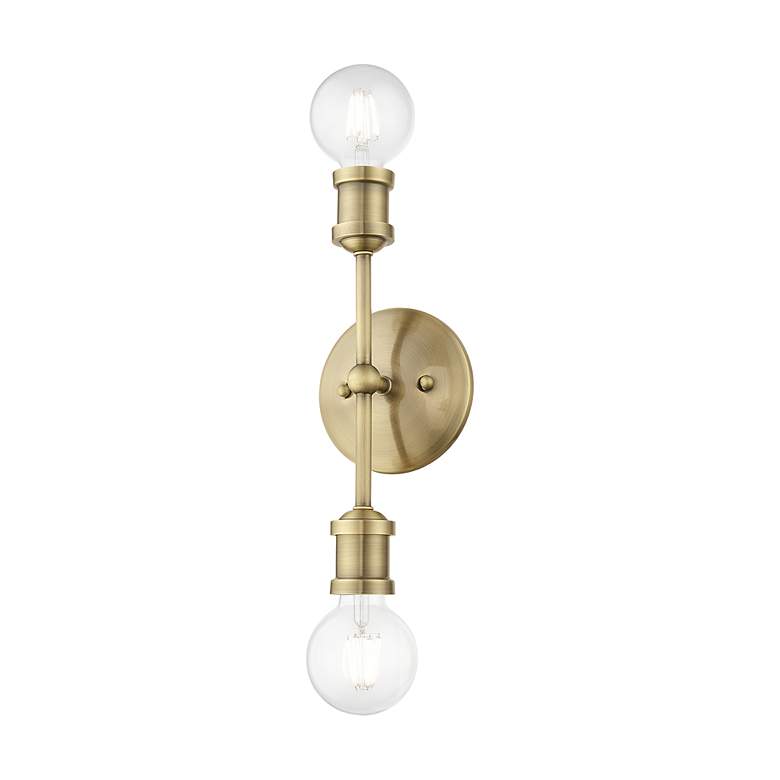 Image 6 Lansdale 2 Light Antique Brass ADA Vanity Sconce more views