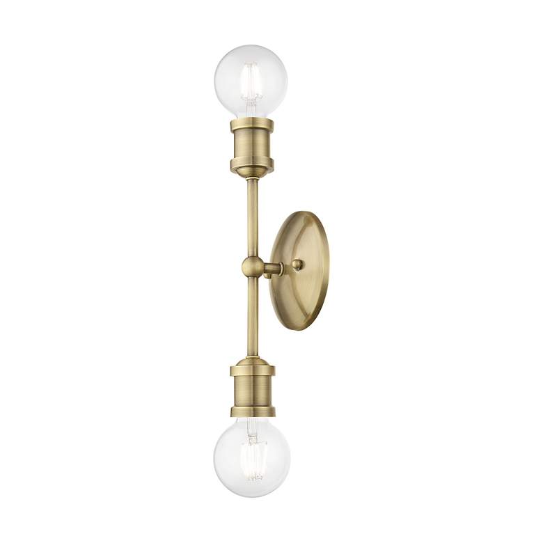 Image 7 Lansdale 2 Light Antique Brass ADA Vanity Sconce more views