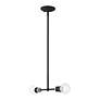 Thumbnail4 of Lansdale 2 Light Black Linear Chandelier with Brushed Nickel Accents more views