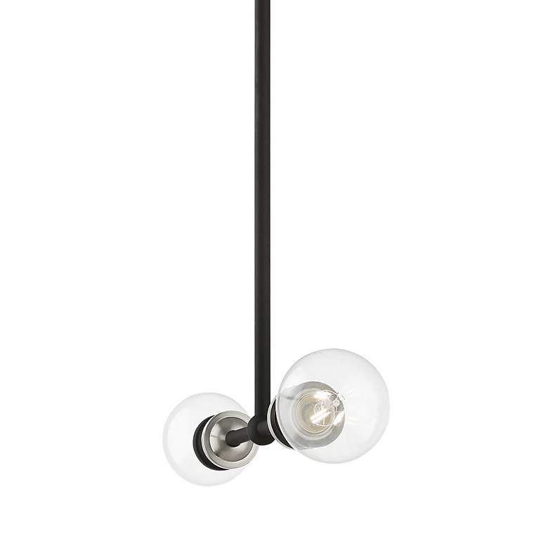 Image 6 Lansdale 2 Light Black Linear Chandelier with Brushed Nickel Accents more views