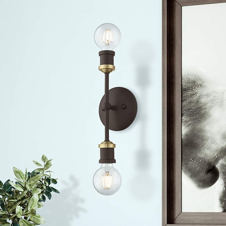 Image 1 Lansdale 2 Light Bronze ADA Vanity Sconce