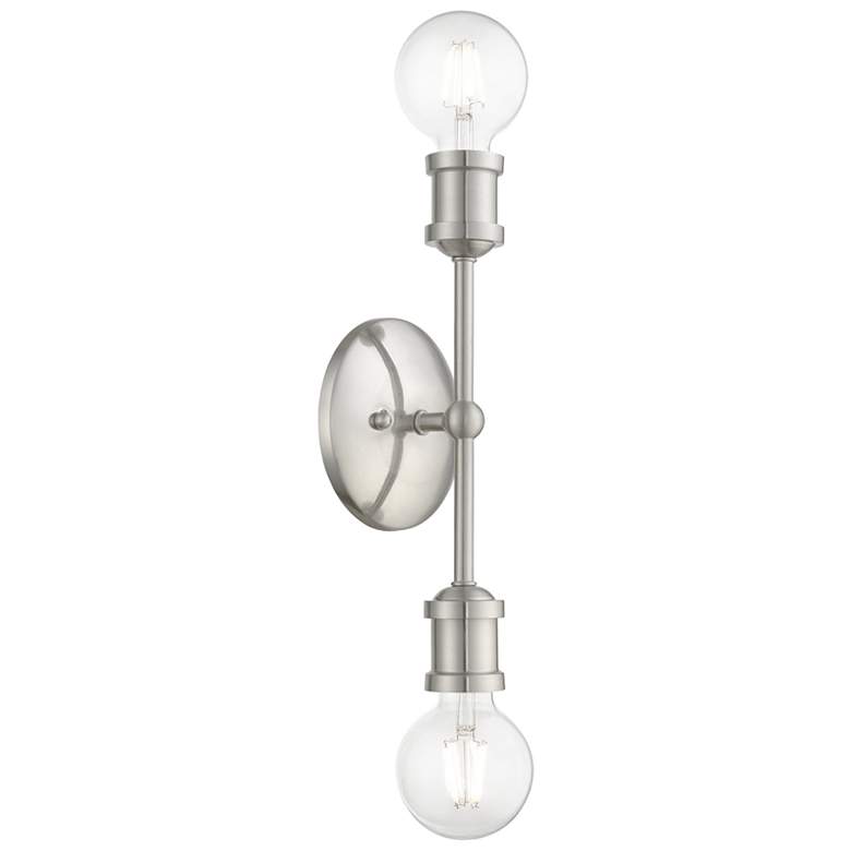 Image 1 Lansdale 2 Light Brushed Nickel ADA Vanity Sconce