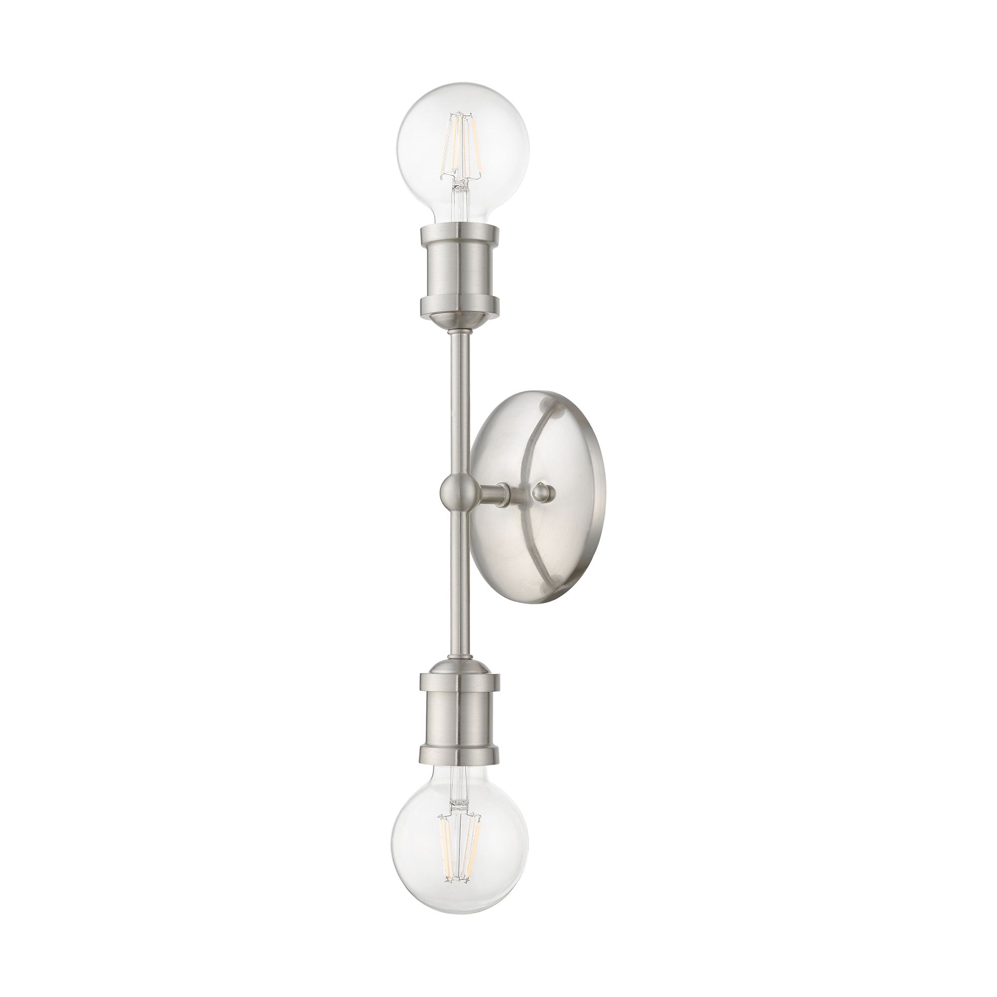 Image 3 Lansdale 2 Light Brushed Nickel ADA Vanity Sconce more views