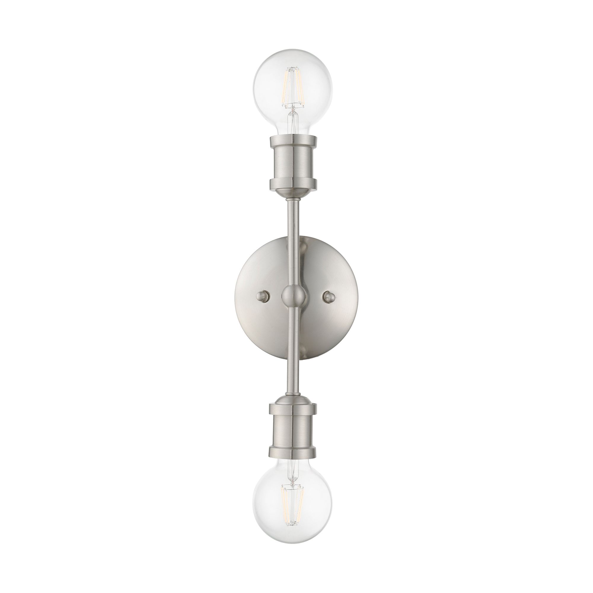 Image 4 Lansdale 2 Light Brushed Nickel ADA Vanity Sconce more views