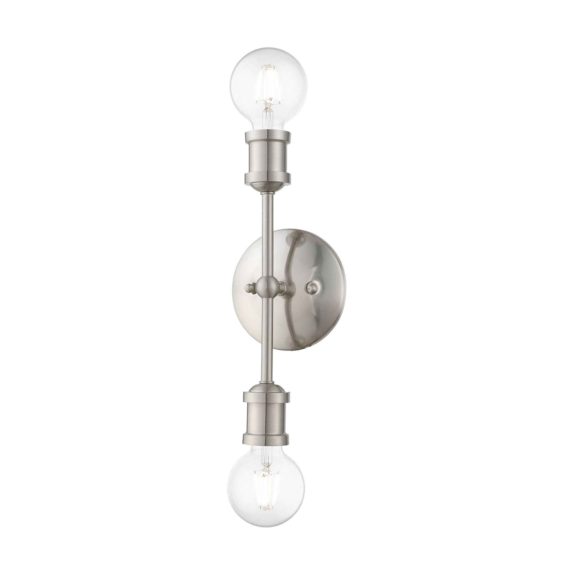 Image 5 Lansdale 2 Light Brushed Nickel ADA Vanity Sconce more views