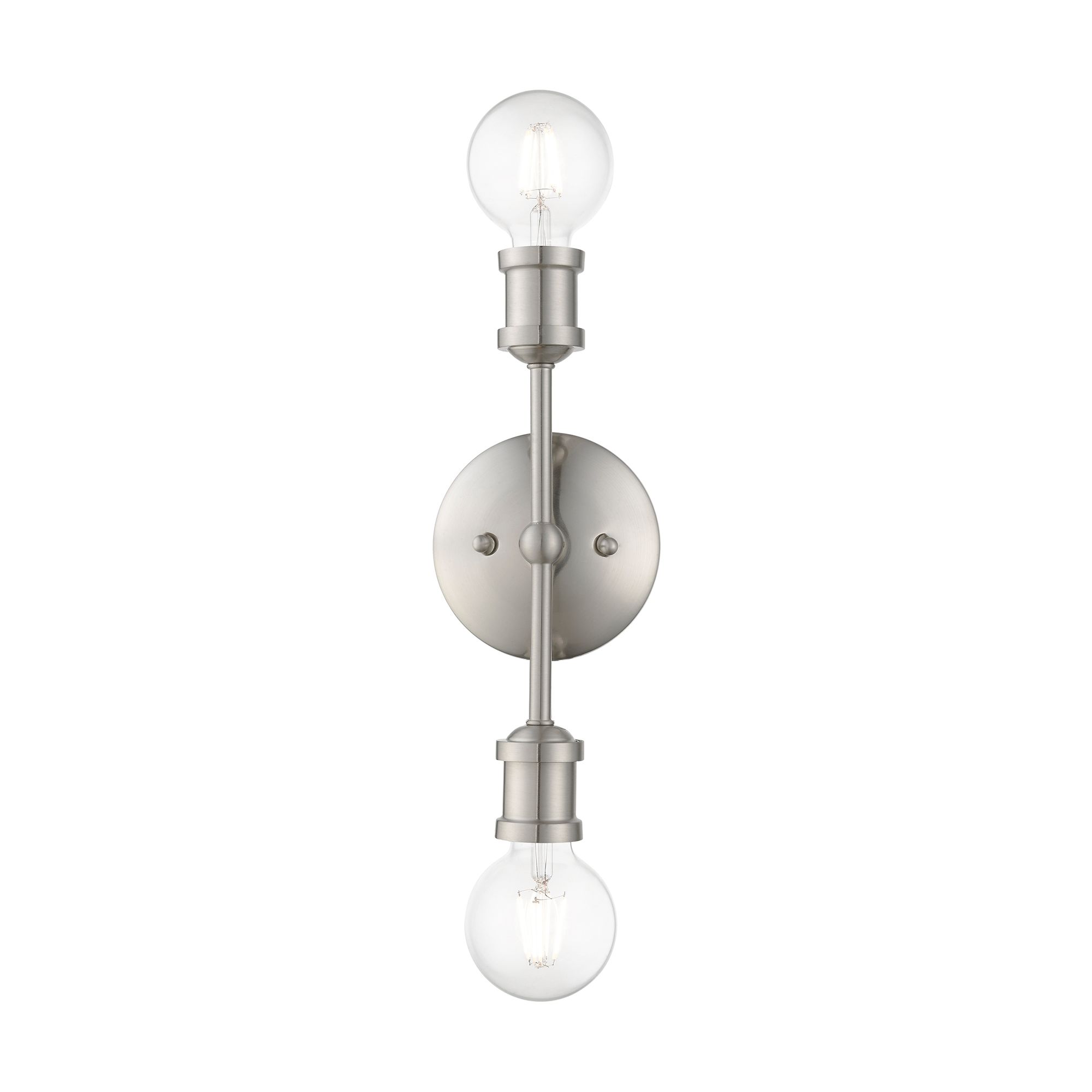Image 6 Lansdale 2 Light Brushed Nickel ADA Vanity Sconce more views