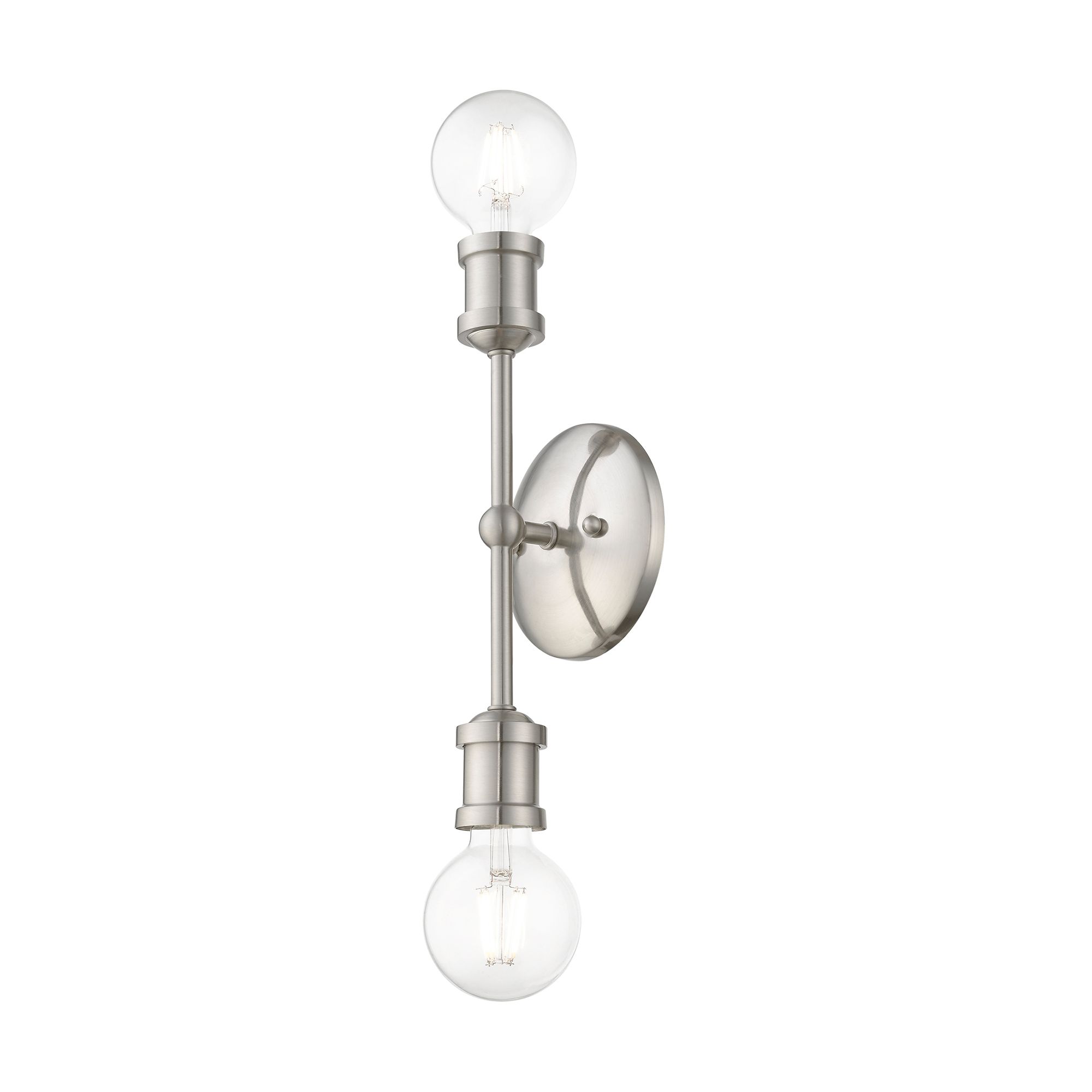 Image 7 Lansdale 2 Light Brushed Nickel ADA Vanity Sconce more views