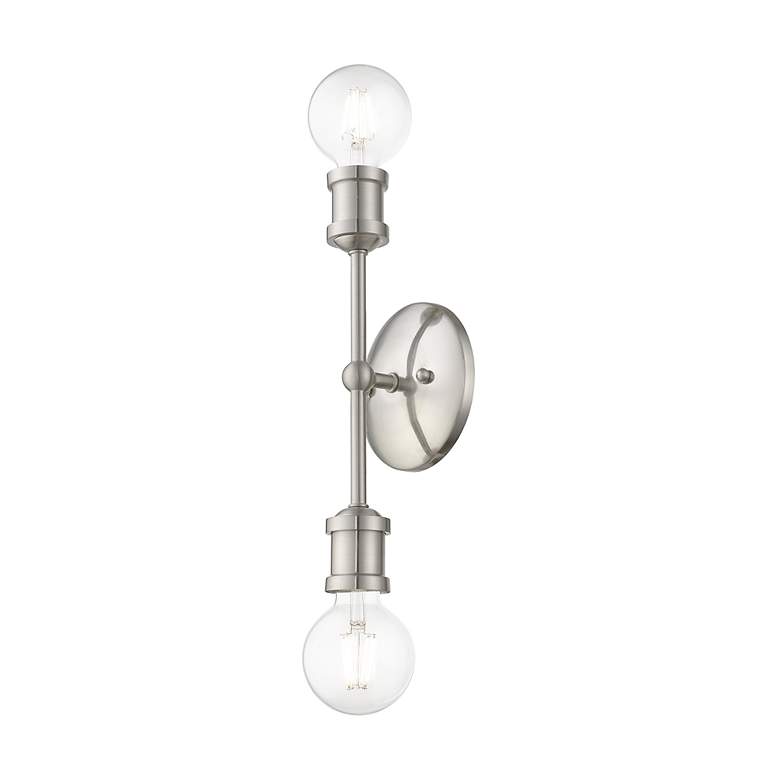 Image 7 Lansdale 2 Light Brushed Nickel ADA Vanity Sconce more views