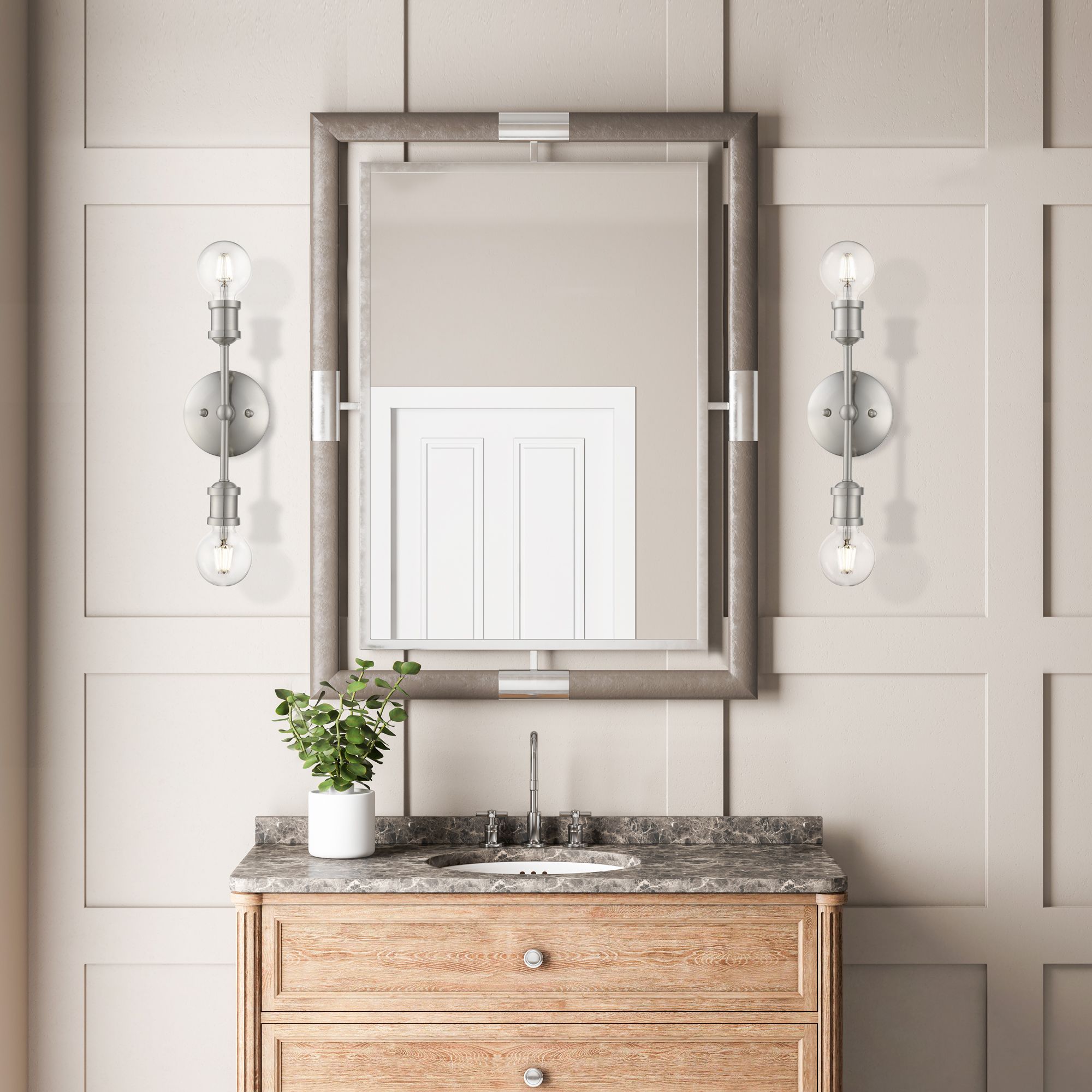 Lansdale 2 Light Brushed Nickel ADA Vanity Sconce