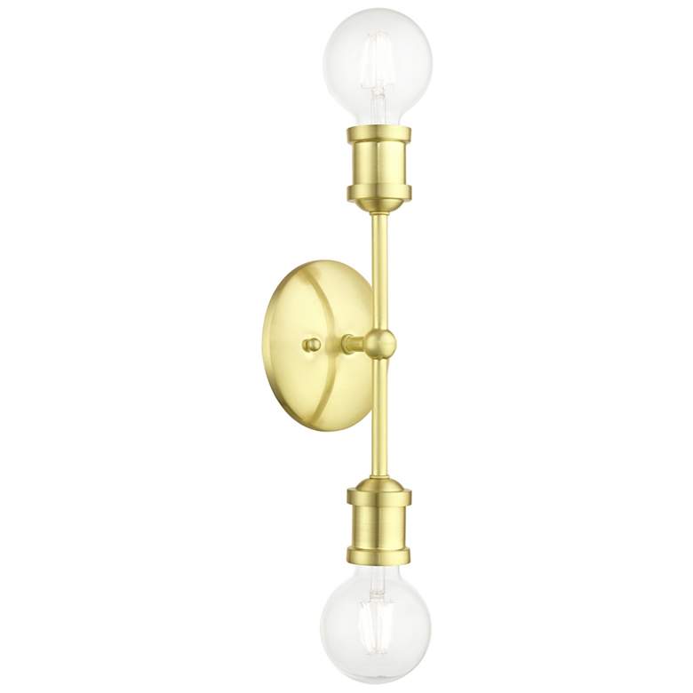 Image 1 Lansdale 2 Light Satin Brass ADA Vanity Sconce