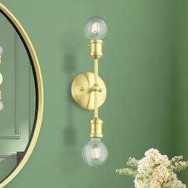 Lansdale 2 Light Satin Brass ADA Vanity Sconce Lansdale 2 Light Satin Brass ADA Vanity Sconce
