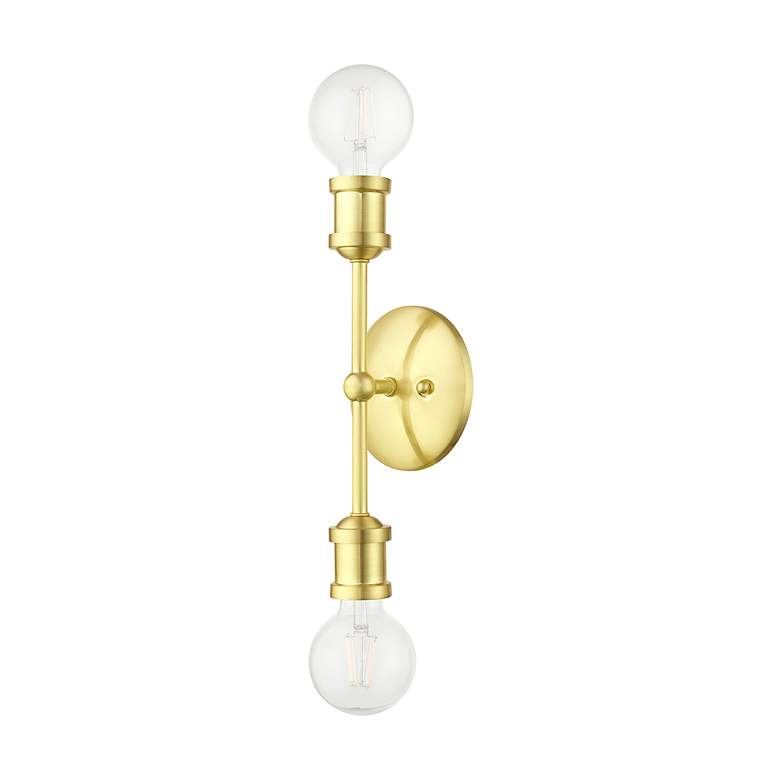 Image 3 Lansdale 2 Light Satin Brass ADA Vanity Sconce more views