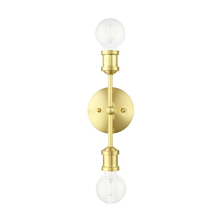 Image 4 Lansdale 2 Light Satin Brass ADA Vanity Sconce more views