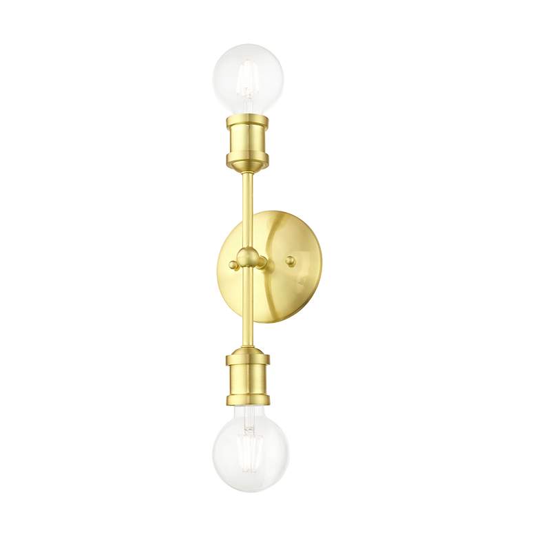 Image 6 Lansdale 2 Light Satin Brass ADA Vanity Sconce more views