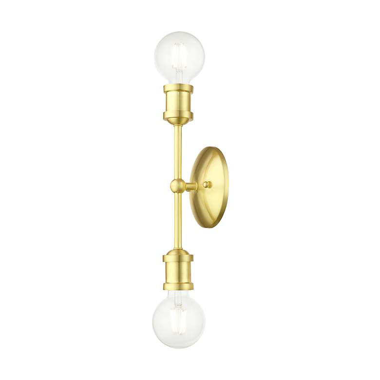 Image 7 Lansdale 2 Light Satin Brass ADA Vanity Sconce more views