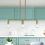 1_Lansdale 3 Light Antique Brass Linear Chandelier
