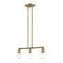 4_Lansdale 3 Light Antique Brass Linear Chandelier more views