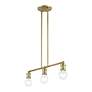 5_Lansdale 3 Light Antique Brass Linear Chandelier more views