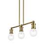 6_Lansdale 3 Light Antique Brass Linear Chandelier more views