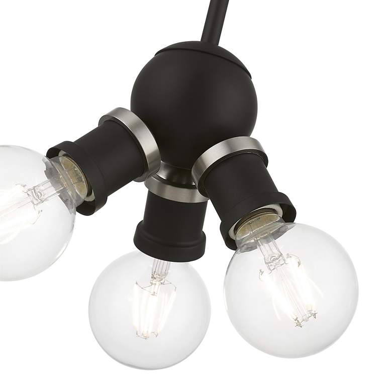 Image 6 Lansdale 3 Light Black Pendant with Brushed Nickel Accents more views