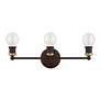 3_Lansdale 3 Light Bronze ADA Vanity Sconce with Antique Brass Accents more views