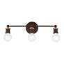 4_Lansdale 3 Light Bronze ADA Vanity Sconce with Antique Brass Accents more views