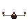 5_Lansdale 3 Light Bronze ADA Vanity Sconce with Antique Brass Accents more views