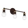 6_Lansdale 3 Light Bronze ADA Vanity Sconce with Antique Brass Accents more views